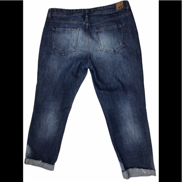 Life in Progress distressed fold up capri jean 27 - Picture 2 of 7